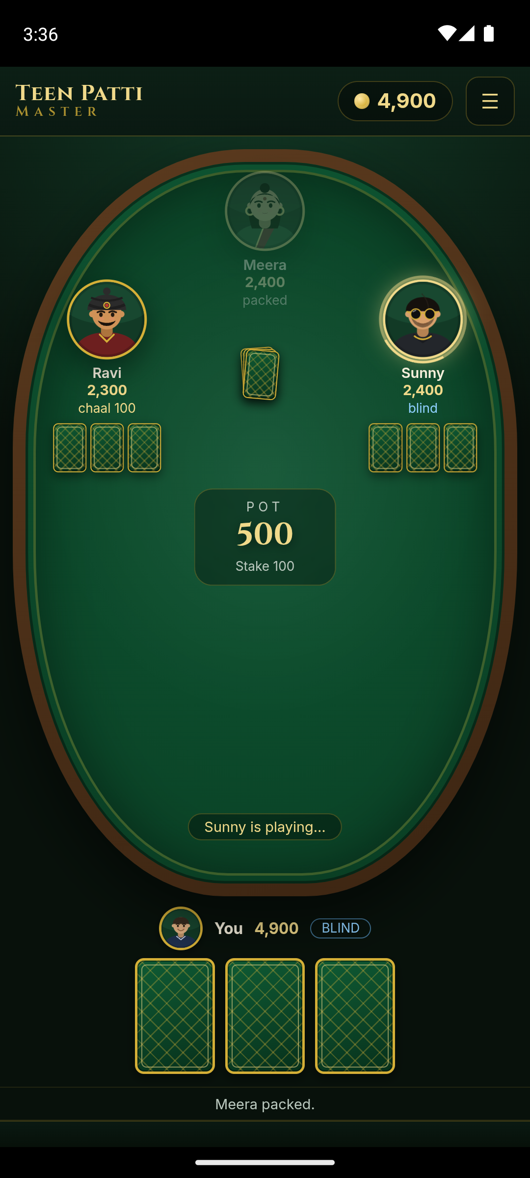 Teen Patti Master gameplay screenshot 2